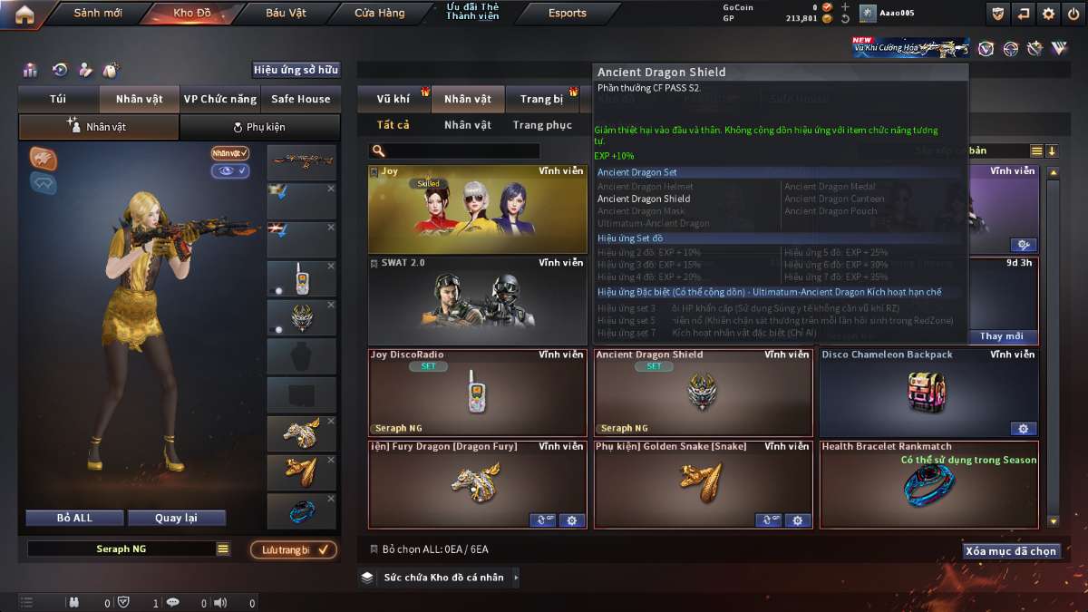 shop acc cf uy tin gia re